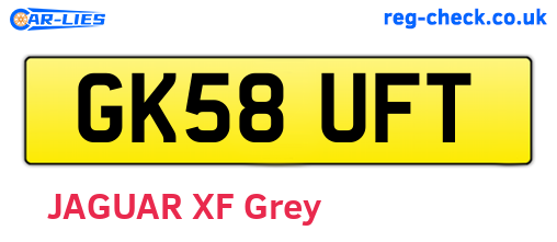 GK58UFT are the vehicle registration plates.