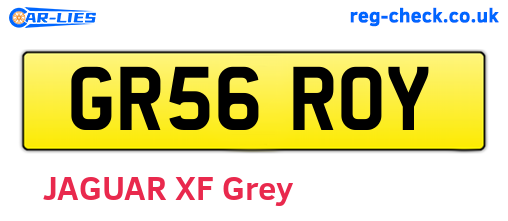 GR56ROY are the vehicle registration plates.