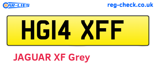 HG14XFF are the vehicle registration plates.