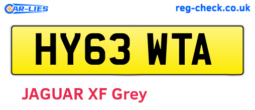 HY63WTA are the vehicle registration plates.