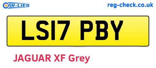 LS17PBY are the vehicle registration plates.