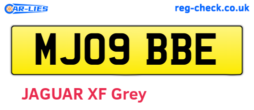 MJ09BBE are the vehicle registration plates.
