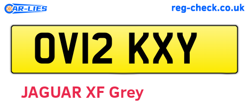 OV12KXY are the vehicle registration plates.