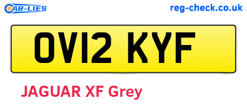 OV12KYF are the vehicle registration plates.