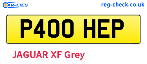P400HEP are the vehicle registration plates.