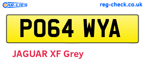 PO64WYA are the vehicle registration plates.
