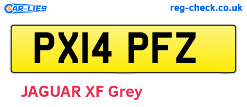 PX14PFZ are the vehicle registration plates.