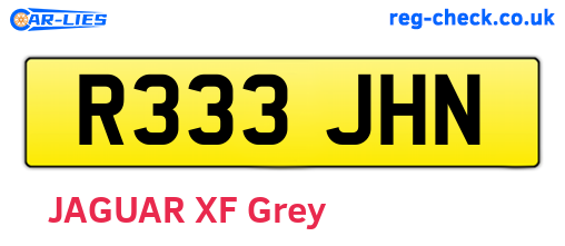 R333JHN are the vehicle registration plates.