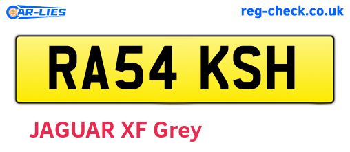 RA54KSH are the vehicle registration plates.