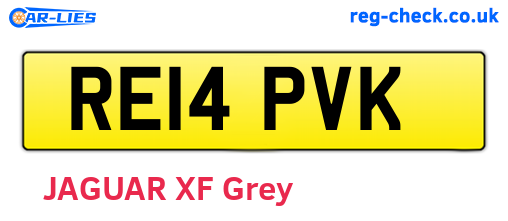 RE14PVK are the vehicle registration plates.