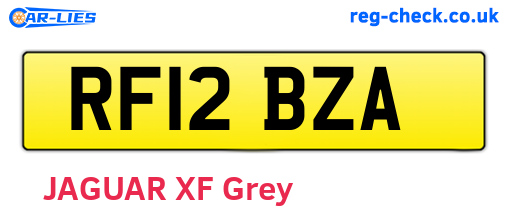 RF12BZA are the vehicle registration plates.