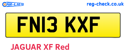 FN13KXF are the vehicle registration plates.