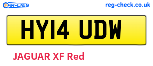 HY14UDW are the vehicle registration plates.