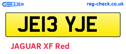 JE13YJE are the vehicle registration plates.