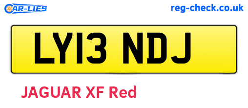 LY13NDJ are the vehicle registration plates.