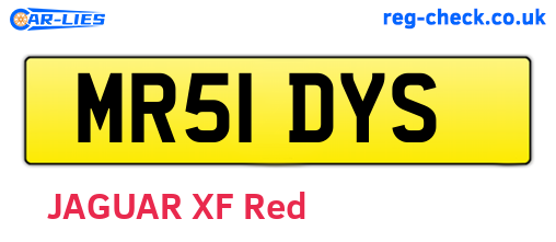 MR51DYS are the vehicle registration plates.