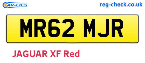 MR62MJR are the vehicle registration plates.