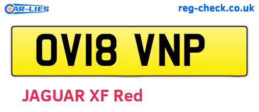OV18VNP are the vehicle registration plates.