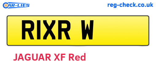R1XRW are the vehicle registration plates.