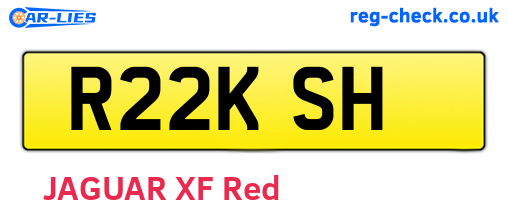 R22KSH are the vehicle registration plates.