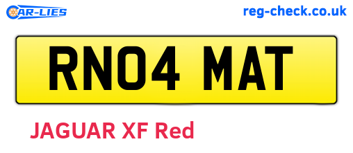 RN04MAT are the vehicle registration plates.