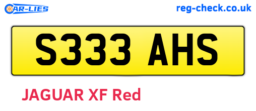 S333AHS are the vehicle registration plates.