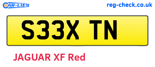 S33XTN are the vehicle registration plates.