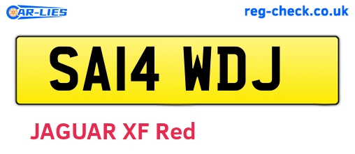SA14WDJ are the vehicle registration plates.