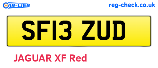 SF13ZUD are the vehicle registration plates.