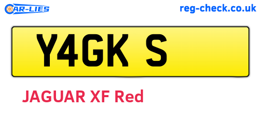 Y4GKS are the vehicle registration plates.