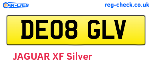 DE08GLV are the vehicle registration plates.