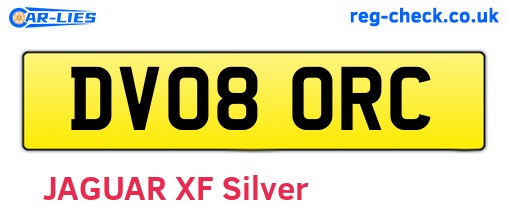 DV08ORC are the vehicle registration plates.