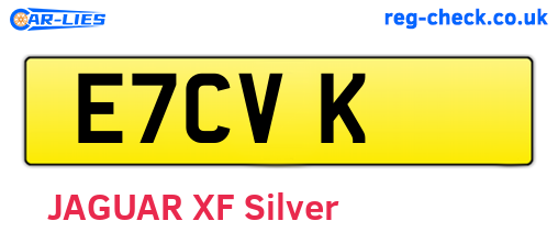 E7CVK are the vehicle registration plates.