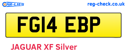 FG14EBP are the vehicle registration plates.