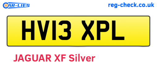 HV13XPL are the vehicle registration plates.