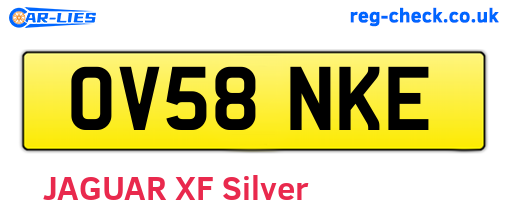 OV58NKE are the vehicle registration plates.