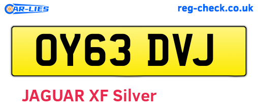 OY63DVJ are the vehicle registration plates.