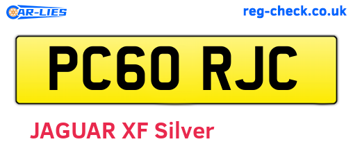 PC60RJC are the vehicle registration plates.