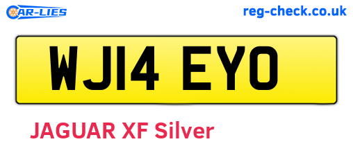 WJ14EYO are the vehicle registration plates.