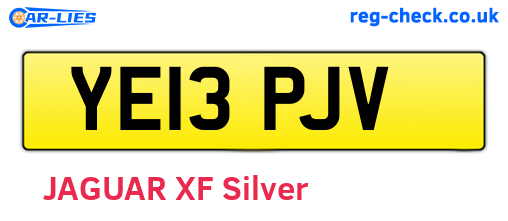 YE13PJV are the vehicle registration plates.