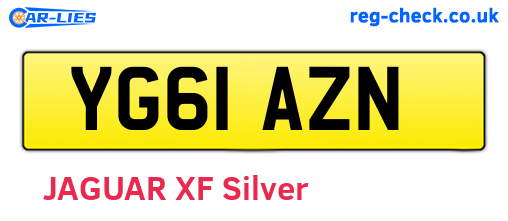 YG61AZN are the vehicle registration plates.