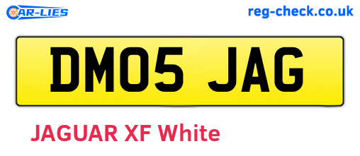 DM05JAG are the vehicle registration plates.