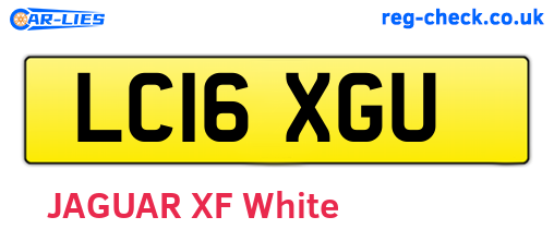 LC16XGU are the vehicle registration plates.