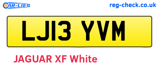 LJ13YVM are the vehicle registration plates.