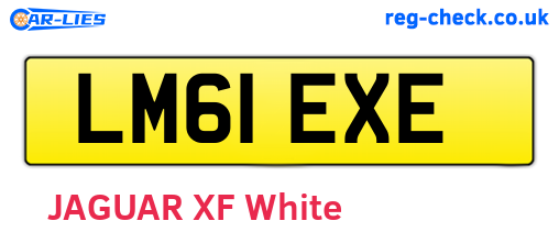 LM61EXE are the vehicle registration plates.