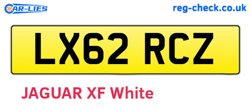 LX62RCZ are the vehicle registration plates.