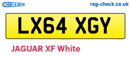 LX64XGY are the vehicle registration plates.