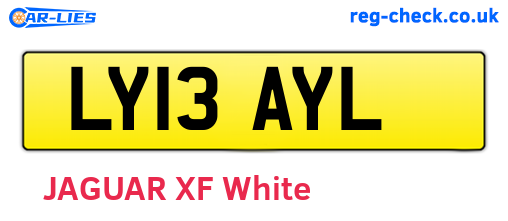LY13AYL are the vehicle registration plates.