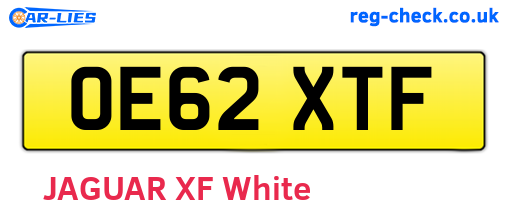 OE62XTF are the vehicle registration plates.