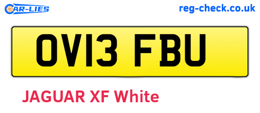 OV13FBU are the vehicle registration plates.